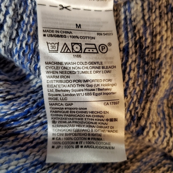 Gap Blue Marled Knit Chunky Slouch Sweater - Picture 8 of 8